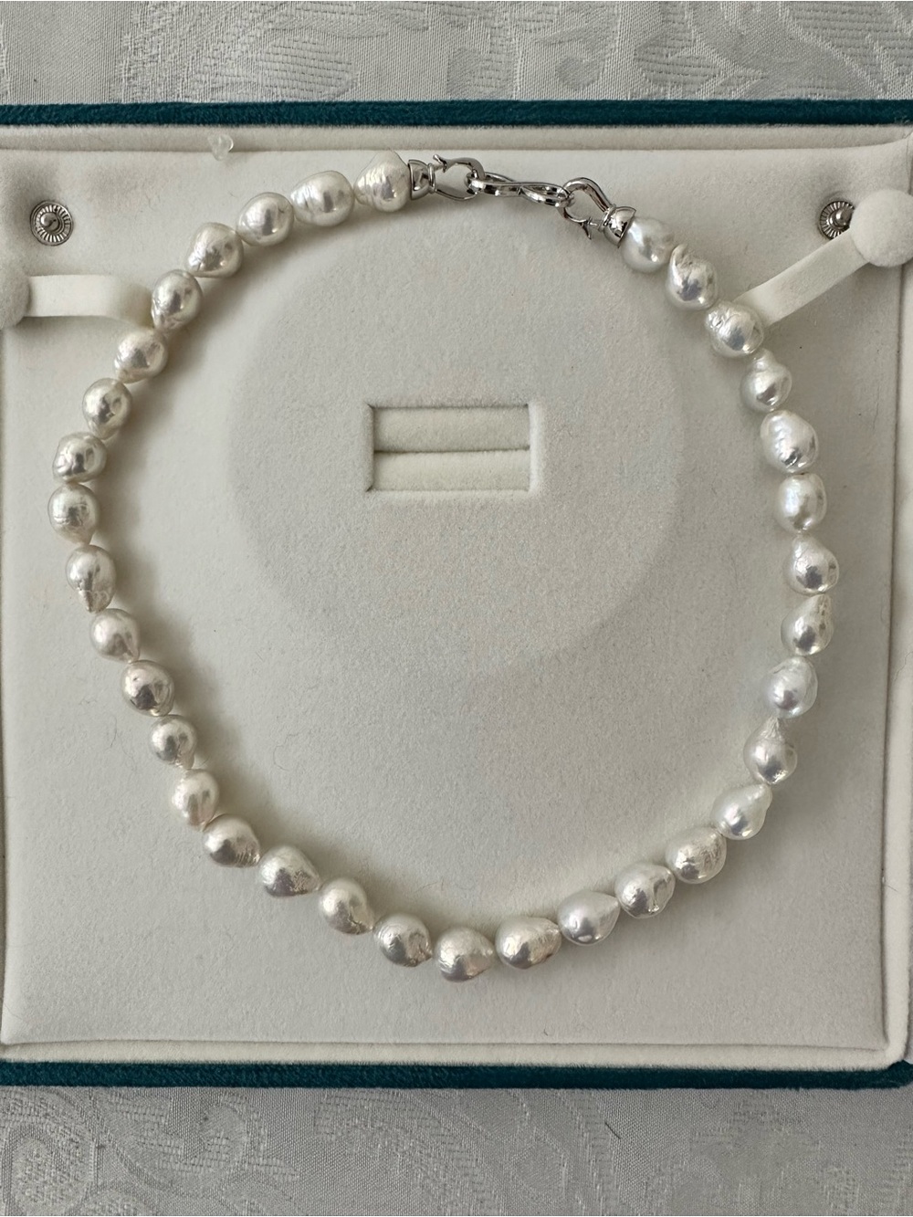 Real Freshwater Baroque Pearl Necklace - White